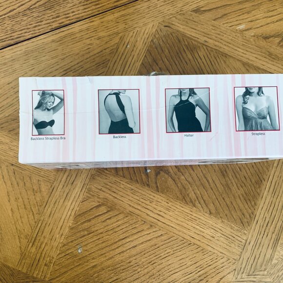 BRA SEAMLESS BACKLESS STRAPLESS Sz D  PASTIES NIPPLE COVERS L/XL - Picture 5 of 11